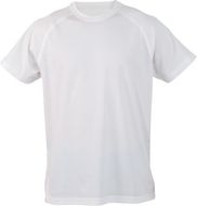 Urheilupaita Tecnic Plus T sport T-shirt, valkoinen liikelahja logopainatuksella