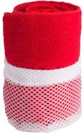 Urheilupyyhe Gymnasio towel, punainen liikelahja logopainatuksella