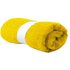 Urheilupyyhe Kefan towel, keltainen liikelahja logopainatuksella