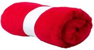 Urheilupyyhe Kefan towel, punainen liikelahja logopainatuksella
