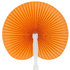 Viuhka Stilo fan, valkoinen, oranssi liikelahja logopainatuksella