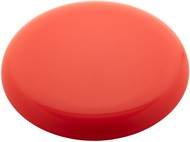 frisbee, punainen liikelahja logopainatuksella
