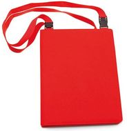Asiakirjasalkku Folder Conquer, punainen liikelahja logopainatuksella