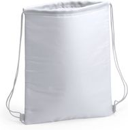 Eristetty reppu Drawstring Cool Bag Nipex, valkoinen liikelahja logopainatuksella