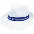 Hattu Hat Timbu, valkoinen liikelahja logopainatuksella