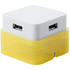 KESKITIN USB Hub Dix, keltainen liikelahja logopainatuksella