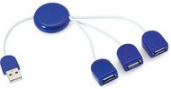 KESKITIN USB Hub Pod, sininen liikelahja logopainatuksella