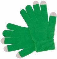 Kosketusnäytön käsine Touchscreen Gloves Actium, vihreä liikelahja logopainatuksella
