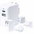 Latausliitin Plug Adapter Vlind, valkoinen liikelahja logopainatuksella