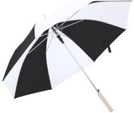 Sateenvarjo Umbrella Korlet, valkoinen, musta liikelahja logopainatuksella