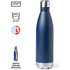 Termospullo Insulated Bottle Willy, tummansininen liikelahja logopainatuksella