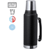 Termospullo Vacuum Flask Jokinen, musta liikelahja logopainatuksella