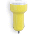 Tupakansytyttimen laturi USB Car Charger Denom, keltainen liikelahja logopainatuksella