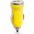 Tupakansytyttimen laturi USB Car Charger Hikal, keltainen liikelahja logopainatuksella