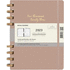 12M kovakantinen kierreselkäinen XL-päiväkalenteri, ruusu liikelahja logopainatuksella