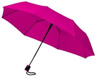 21" Wali-sateenvarjo, taitettava, automaattisesti avautuva, purppura liikelahja logopainatuksella