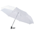 21,5" Alex-sateenvarjo, taitettava, automaattinen, valkoinen liikelahja logopainatuksella