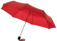 21,5" Ida-sateenvarjo, taitettava, punainen liikelahja logopainatuksella