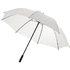 23" Barry-sateenvarjo, automaattisesti avautuva, valkoinen liikelahja logopainatuksella