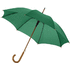 23" Kyle-sateenvarjo, automaattisesti avautuva, puinen varsi, vihreä liikelahja logopainatuksella