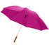 23" Lisa-sateenvarjo puukahvalla, automaattisesti avautuva, purppura liikelahja logopainatuksella