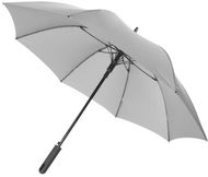 23" Noon-sateenvarjo, automaattinen, tuulenpitävä, harmaa liikelahja logopainatuksella