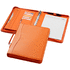 A4-portfolio Ebony Deluxe oranssi liikelahja logopainatuksella