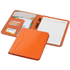 A4-portfolio Ebony oranssi liikelahja logopainatuksella