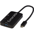 ADAPT alumiininen Type-C-multimedia-adapteri (USB-A/Type-C/HDMI), musta lisäkuva 1