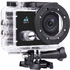Action Camera 4K, musta liikelahja logopainatuksella
