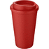 Americano® 350 ml:n eristetty kahvimuki, punainen liikelahja logopainatuksella