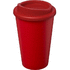 Americano® Eco -kahvimuki kierrätetystä materiaalista, 350 ml, punainen liikelahja logopainatuksella