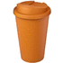 Americano® Eco -kahvimuki kierrätetystä materiaalista, läikyttämätön, 350 ml, oranssi liikelahja logopainatuksella