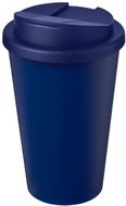Americano® Eco -kahvimuki kierrätetystä materiaalista, läikyttämätön, 350 ml, sininen liikelahja logopainatuksella