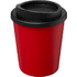 Americano® Espresso 250 ml eristetty juomamuki kierrätetystä materiaalista, punainen, musta liikelahja logopainatuksella