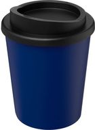 Americano® Espresso 250 ml eristetty juomamuki kierrätetystä materiaalista, sininen, musta liikelahja logopainatuksella