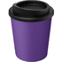 Americano® Espresso 250 ml eristetty juomamuki kierrätetystä materiaalista, violetti, musta liikelahja logopainatuksella