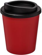 Americano® Espresso 250 ml eristetty muki, musta, punainen liikelahja logopainatuksella
