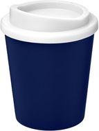 Americano® Espresso 250 ml eristetty muki, valkoinen, sininen liikelahja logopainatuksella