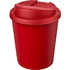 Americano® Espresso Eco 250 ml kahvimuki kierrätetystä materiaalista. Läikkymätön kansi., punainen liikelahja logopainatuksella