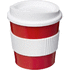 Americano® Primo 250 ml muki oterenkaalla, valkoinen, punainen liikelahja logopainatuksella