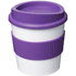 Americano® Primo 250 ml muki oterenkaalla, valkoinen, violetti liikelahja logopainatuksella