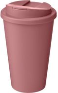Americano® Renew 350 ml eristetty kahvimuki läikkymiseltä suojaavalla kannella, ruusu liikelahja logopainatuksella