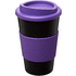 Americano® 350 ml eristetty muki oterenkaalla, musta, violetti liikelahja logopainatuksella