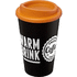 Americano® 350 ml:n eristetty kahvimuki, musta, oranssi lisäkuva 1