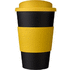 Americano® 350 ml:n eristetty kahvimuki ottimella, keltainen, musta lisäkuva 2