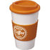 Americano® 350 ml:n eristetty kahvimuki ottimella, valkoinen, oranssi lisäkuva 1