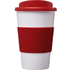 Americano® 350 ml:n eristetty kahvimuki ottimella, valkoinen, punainen lisäkuva 2