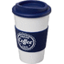 Americano® 350 ml:n eristetty kahvimuki ottimella, valkoinen, sininen lisäkuva 1