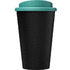 Americano® Eco -kahvimuki kierrätetystä materiaalista, 350 ml, aqua-blue, musta lisäkuva 2
